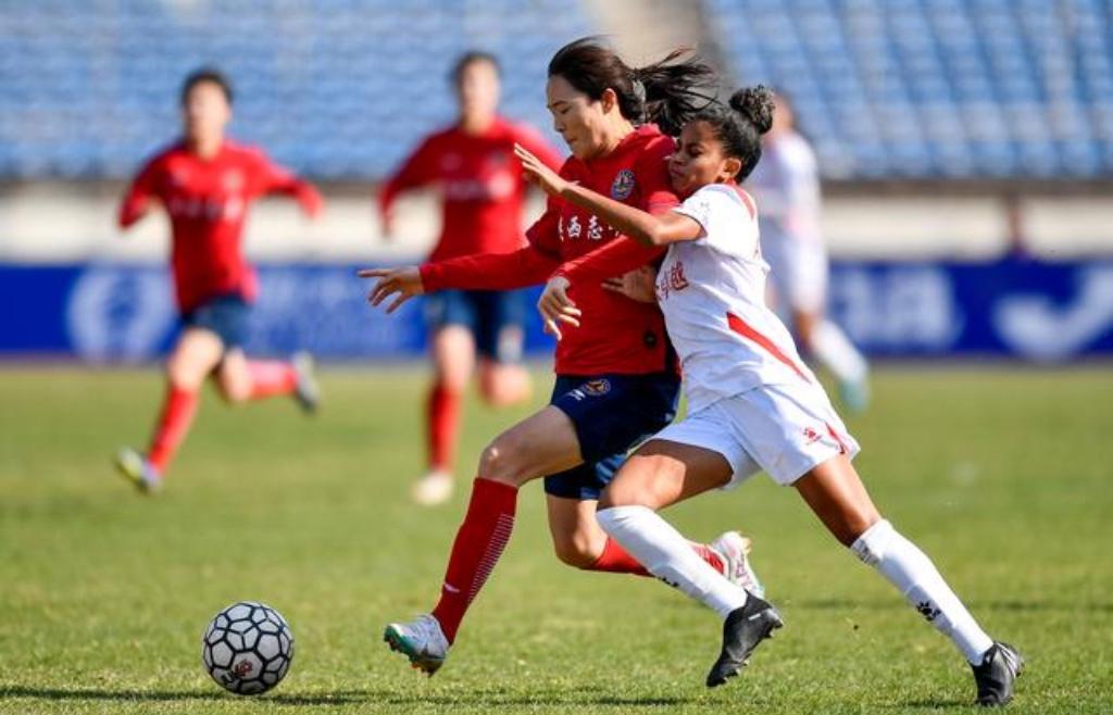 国家女子足球队取得亚洲比赛胜利